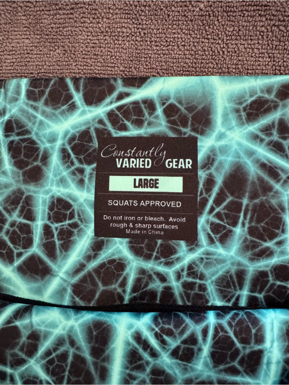 Constantly Varied Gear Teal Lightning Pattern lifting Bike shorts